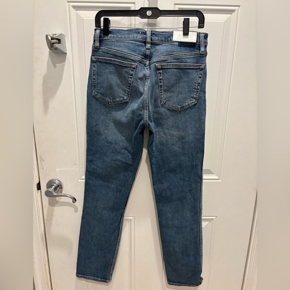 Re/Done 80s Slim Straight Jeans in Dark Worn 4 Size 29 - like new! - Picture 3 of 6